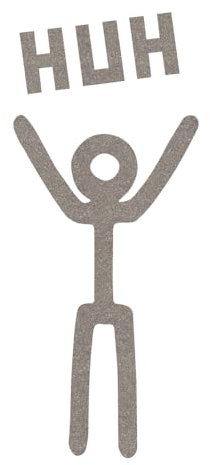 Generisch 4 x Sticker Huh Männchen aus der Europe Stadion Tour 2023 im Set (Silber, Mittel, 12cm hoch)