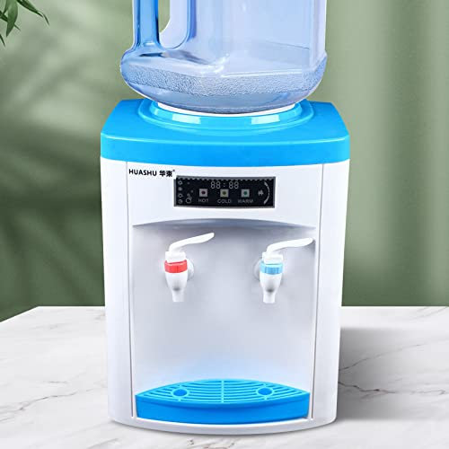 Top Loading Countertop Water Dispenser for 1 to 5 Gallon Bottle, Electric Drinking Machine w/Warm &Hot&Cold Water Dispenser, Compact Mini Desktop Water Cooler Dispenser Heating Cooling Function ( Colo
