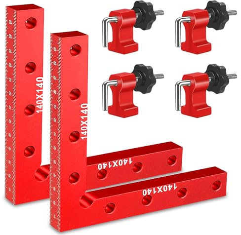 Avtytsda 90 Degree Square Clamp, Professional Woodworking Tool, Aluminum Alloy Right Angle Clamp for Drawers, Picture Framing
