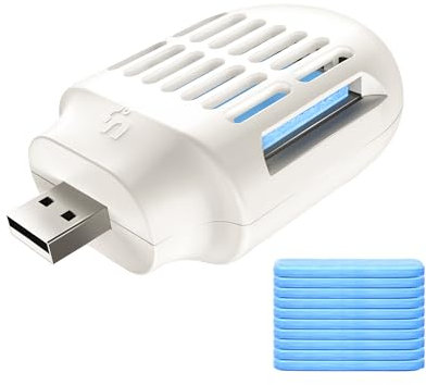 Mückenschutz, USB-betrieben, für drinnen und draußen, inklusive 10 Nachfüllpackungen, DEET-frei, hocheffektiv für Zuhause, Schlafzimmer, Büro, Camping, Reisen