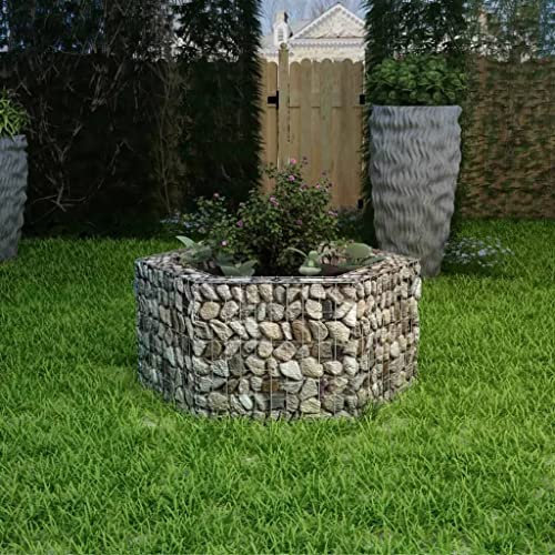 DIGBYS Sechseckiges Gabionen-Hochbeet 100x90x50 cm