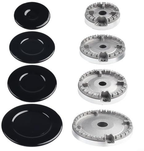 Brenner Crown Flame Cap Kit Kochgeschirr Hut Sets Herd Deckel Verbesserter Gasbrenner passt für die meisten Gasherde Brenner (konkav)