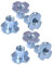 T Nuts 3/8-16,Hincell 25pcs Zinc Plated Steel T-Nut 4 Pronged Tee Blind Nuts Assortment Kit for Wood, Rock Climbing Holds, Cabinetry, Furniture,etc.