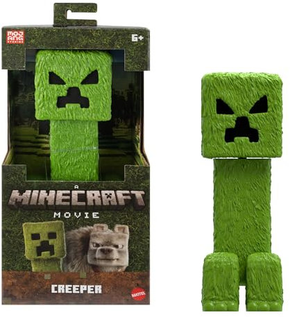 Mattel Minecraft Creeper Figura de acción a gran escala de 30,5cm inspirada en “Una película de Minecraft”, JFR66