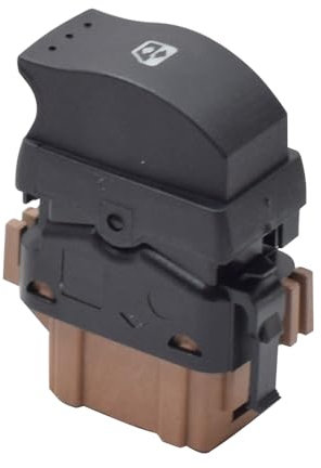 8200057321 Botón del interruptor de control de la ventana de energía para Nissan Interstar para Opel Movano Vivaro para Renault Master Trafic II MK2 (Negro)