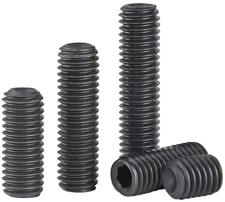 Ctyjia 20 Piezas Tornillo Prisioneros, Grub Tornillos, Tornillos de Cabeza Hexagonal, M4 x 6mm Tornillos de Acero Carbono, para Manijas de Puertas