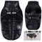Hundemantel für Kleine Hunde, Wasserdicht Hundejacke Winter, Wintermantel mit Geschirr und Reflektor(Schwarz M)