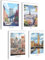 mojoliving Bilder Set London Amsterdam Paris New York Poster England Wandbilder USA Aesthetic Poster Retro Wanddeko Wohnzimmer Bilder Badezimmer Holland Frankreich