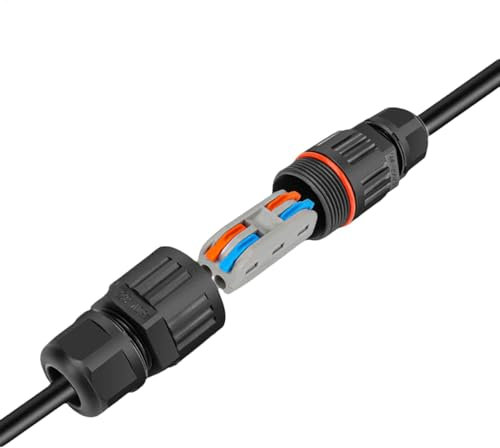 Waterproof Outdoor Wire Connector | IP68 Junction Box Cable Connector | 2/3 Way wire Extension Electrical Cable Connectors For 4-12MM Diameter Cables, -40°C +95°C