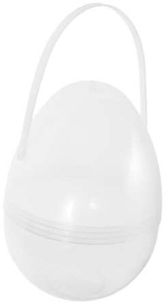 Hemobllo -gacha Großes Klares Osterei Ostereier Schale Ballschmuck Osterkugelverzierung Hängendes Klares Ei Befüllbare Kugeln Ostereier Kristallstellen Eiklar Plastik Transparent