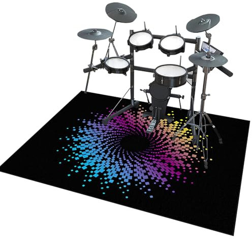 Tapis pour Batterie Insonorisant Acoustique Professionnel Tapis de Tambour Rectangulaire Électronique Jazz kit de Batterie pour Basse Caisse Claire Instruments Accessoires Batterie 230 x 180 cm