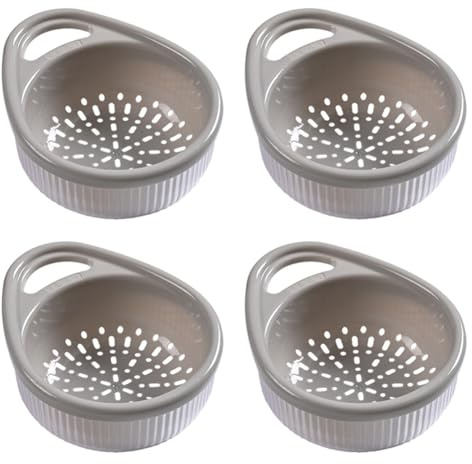 Bosiyrggrl Hollow Drain Basket Kitchen Multifunctional Double-Layer Fruit and Vegetable Portable Basket Kitchen Storage A