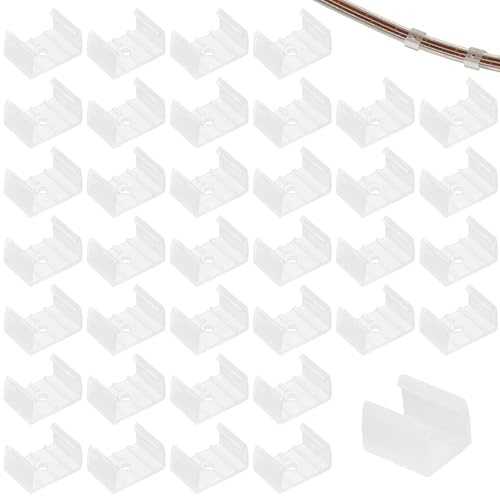 100 clip per strisce luminose a LED, staffe di montaggio per luci al neon, accessori di fissaggio per cartelli fai da te, decorazione interna ed esterna, 8-10 mm