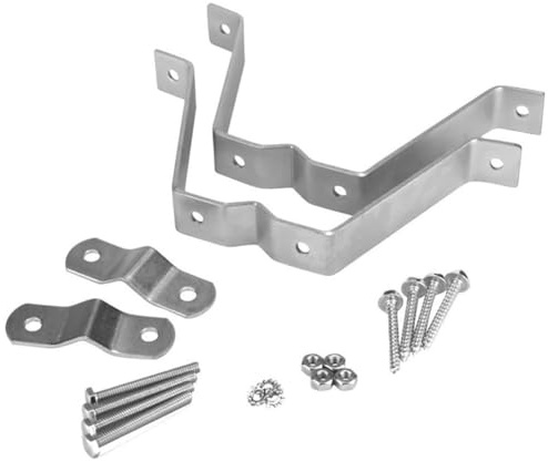 Vilgftyiet Kit di montaggio regolabile da 3,8 cm, distanza dalla parete di 10 cm, kit di montaggio in ferro zincato con bulloni, dadi, viti, clip di fissaggio in metallo per esterni per muratura