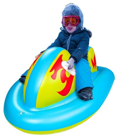 126 cm langes Schlauchboot mit 2 Griffen, robuster Schlitten, Stabiler Schlitten für Erwachsene – ganzjährig einsetzbares Schnee- und Eisboard – leicht und tragbar – Freizeitaktivität im Freien