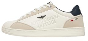 Aeronautica Militare Herren-Sneaker Ecosuede White US26AR03 261SC0306UCT04325