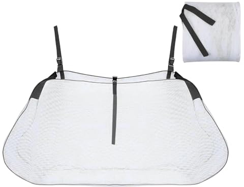 Filet de rangement pour jouets de piscine – Filet élastique suspendu extra large avec crochets, support de clôture de câble | Organiseur de piscine pour flotteurs, ballons, radeaux d'eau, jouets