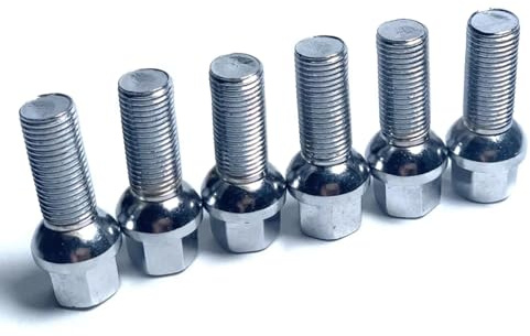 Automotive Radbolzen 5 Stück Auto-Radschrauben, Nabenschrauben, M14 X 1,25, Sechskant, 17 Mm Gewinde, 27 Mm Kugel