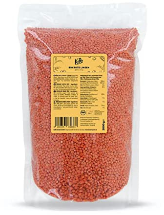 KoRo - Rote Bio Linsen 2 kg - Protein- und Ballaststoffreich - Bio-Qualität - Schnell zubereitet