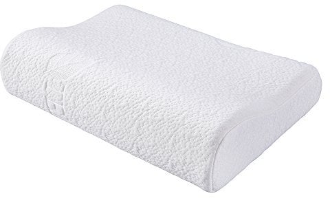 FMS Memory-Schaum Kinderkissen 3-12 Jahren Kissen für Kinder Orthopädisches Kissen mit Memoryschaum Memory Foam Kissen mit 100% Baumwolle Kissenbezug Abnehmbar (3-12 Jahren)