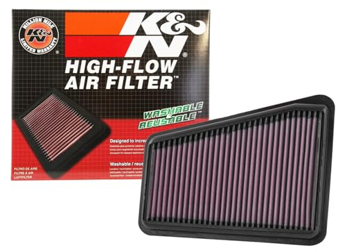 K&N Motorluftfilter: wiederverwendbar, alle 75.000 Meilen reinigen, waschbar, Premium, Ersatz-Autoluftfilter: kompatibel mit 2018–2019 GENESIS/KIA (G70, Stinger), 33–5067