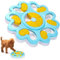ADOGO® Dog Puzzle Feeder Toy,Puppy Treat Dispenser Puzzle Slow Feeder Dog Toy,Dog Training Games Feeder with Non-Slip, Improve IQ Puzzle Bowl for Puppy Pet (Blue)