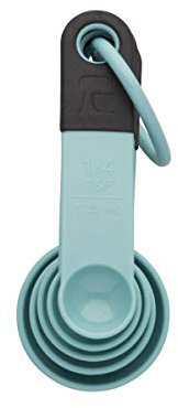 KitchenAid Lot de 5 cuillères doseuses classiques Bleu ciel/noir