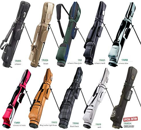 Sunday Stand-und Tragebag | mit Standfüßen | optimales Range- und Reisebag | Standbag | für bis zu 8 Schläger | 1 Pack Killagolf©-Tees Free (Schwarz/Blau/Grün - 1769)