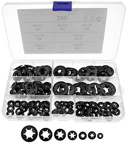 280 rondelle Rondelle di bloccaggio a velocità rapida con denti interni con custodia trasparente per macchinari