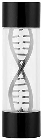 ASHATA PC Wasserkühlungs-Durchflussmesser, Wasserdurchflussmesser Mehrfarben-Metallspirale G1/4 Innengewinde für Computer-Wasserkühlung, Wasserkühlsystem(Schwarz)