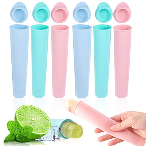 Eisformen Silikon, Wassereis Eislutscher Bunt,Wiederverwendbare Stieleisformer,EIS am Stiel Formen,Popsicle Silikonform Kinder Ice Pop Maker Set