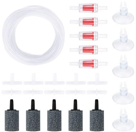 YUEYUAN Saugnäpfe Aquarium Luftpumpe Zubehör Aquarium Rückschlagventil Luftsteine Luftpumpe Silikonschlauch Aquarium Schlauchverbinder I T-Schlauchverbinder für Aquarium Fish Tank