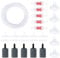 26 Pcs Aquarium 5m Airline Tubing Standard Air Pump Accessories Set with 5m Airline Tubing, 5 Bubble Release Air Stones, 5 Check Valves, 5 Suction Cup and 10 Connectors for Fish Tank Aeration Setup