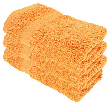 Julie Julsen® Bio Duschtuch-Set, 3 Duschtücher in 32 Farben erhältlich weich und saugstark Orange 70x140 cm