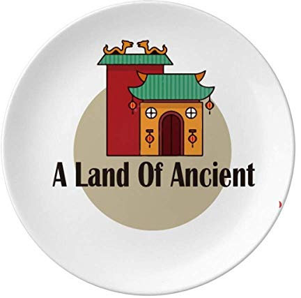 Plato decorativo de porcelana para el Día Nacional Antiguo País