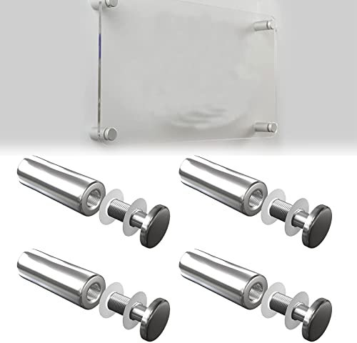 Abstandhalter Edelstahl, Wandabstandshalter, Halterung Acrylglasbild, Abstandhalter Wand, Schilderhalter Abstandshalter Wand, Werbung Schraube, Werbung Schraube Glas Standoff Halter, 50MM, 4 PCS