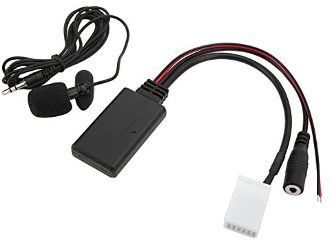 Adaptateur Audio Bluetooth, 12Pin Autoradio RD4 Bluetooth Musique Aux Audio Câble Adaptateur Remplacement pour Citroen C2 C3 C4 C5 C6 C8 (avec micro)