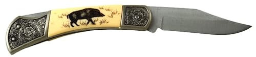 Coltello Coltellino da collezione con Manico cinghiale tascabile richiudibile Regalo Natale