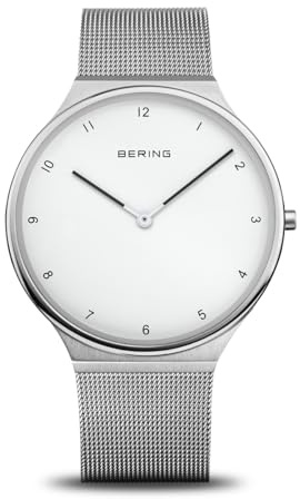 BERING Damen Uhr Quarz Movement - Ultra Slim Collection mit Edelstahl und Saphirglas 18440-004 - 3 ATM