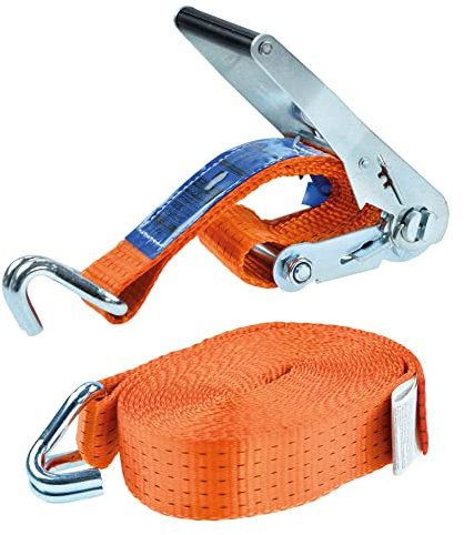 Rexxer Spanngurte mit Ratsche und Haken bis 5 Tonnen| Zurrgurte 8m lang, 50 mm breit | wetterfest & robust Ratschengurt | ideal für Autos, LKW und mehr | TÜV/GS geprüft