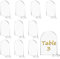 Fyihoxi 10 Stück Transparentes Bogen-Acrylschild Mit Ständer - Clear Arch Tischkarte, Tischnummernhalter, DIY Tischschilder für Hochzeiten, Party, Meetings, Büro, Restaurants, Bar