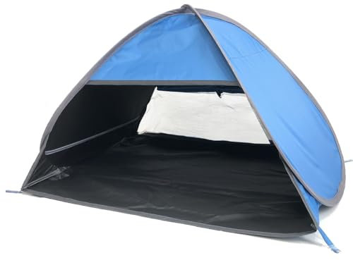 RXQNN Kleines Strandzelt, Pop-Up-Sonnenschutz, tragbares Sonnendach mit atmungsaktivem Netzfenster für Hunde/Katzen (blau)