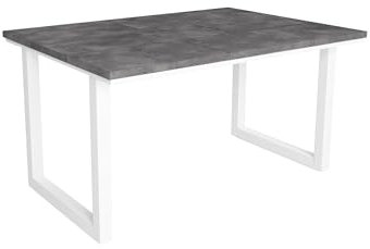 Skraut Home - Esszimmertisch | Küchentisch, Esstisch | 140 | Für 6 Gäste | Stubentisch | Industrieller Stil | Zement