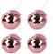 4pcs Disco Balls Drinking Cup 580ml Disco Balls Tumbler Flash Cocktail Cup with Lid and Straw Glitter Spherical Cup for Disco Bar Party Supplies(Rose Gold)