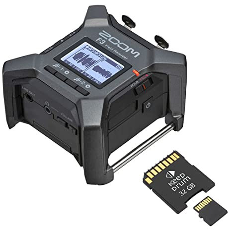 Zoom F3 Multitrack Field Recorder 2-Track Recorder - Keepdrum Bundle