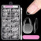 Venares 120 Stück Nageltips Mandel Extra Kurz Soft Gel Tips Mandel,12 Größen Full Cover Nail Tips Almond Short mit Kleber Feilen Nagelpuffer Nagelhautschieber, Mandelform Nageltips Kurz mit Kleber