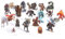 DND Miniatures Dungeons and Dragons Starter Set 170 Minis für DND 5E Maps Pathfinder Accessories Flache Miniaturen für TTRPG Tabletop RPG Terrain Zubehör Geschenk für DM