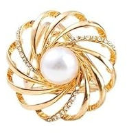 Schalschnalle 2 Stück Blumen Drei Ring Seidenschal Schnalle Ausgeschnitten Perlenschal Schnalle Brosche Windjacke Schnalle