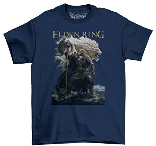 Majestic Elden Lion Ring Mens T-Shirt Souls Men's Gaming Shirt Dark Shirt1 Blue XXL