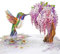 CUTPOPUP Kolibri mit Glyzinien - Geburtstagskarte, Geburtstagskarte Frau, Karte Muttertag, Geburtstagskarte Kinder (Wisteria DE) US8-AN162DE